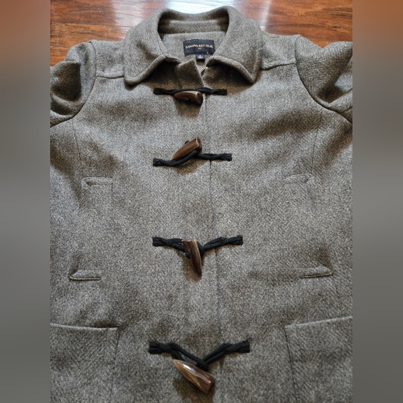 Banana Republic Gray Wool Blend Zip Up Collar Jacket Medium - Picture 11 of 12